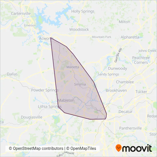 CobbLinc coverage area map