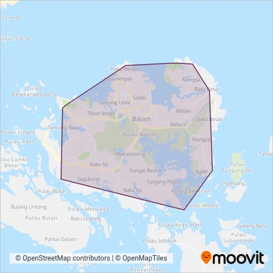 Trans Batam coverage area map
