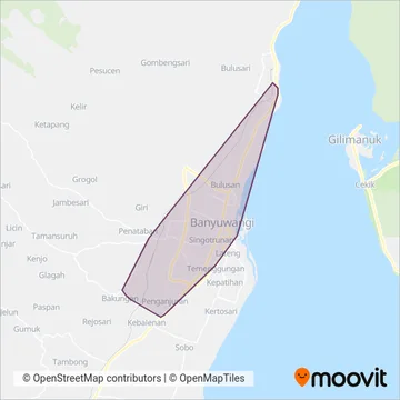 Angkot coverage area map