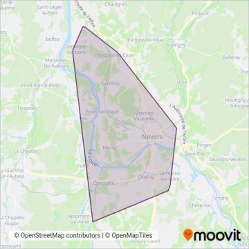 Carte de la zone de couverture de Tanéo