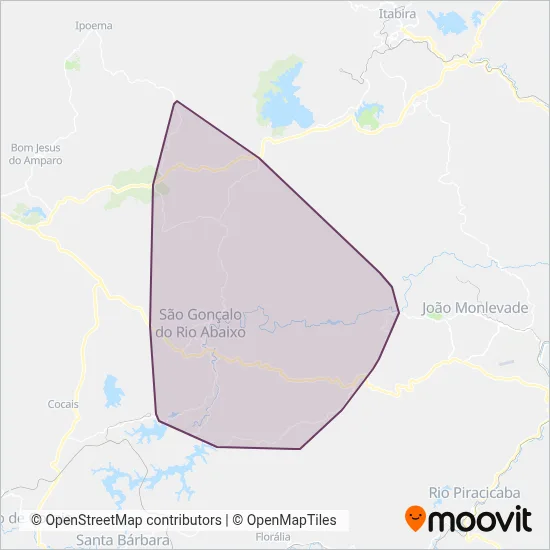CAF Transportes coverage area map
