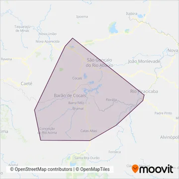 Caraça coverage area map