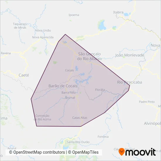 Caraça coverage area map