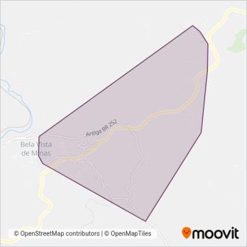 Transportadora Bela Vista de Minas coverage area map