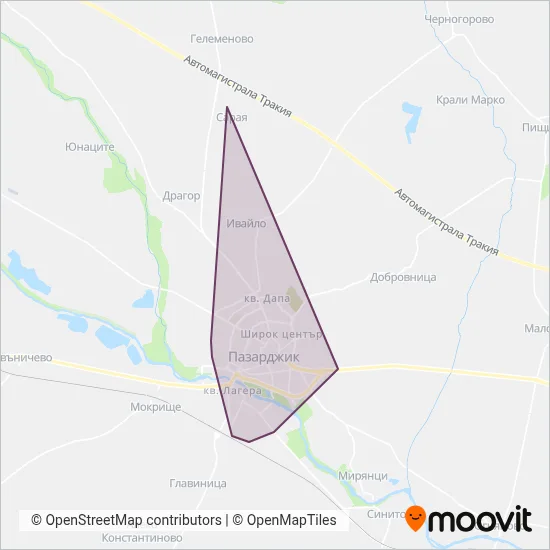 Hebar Bus coverage area map