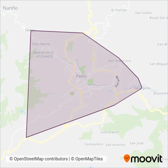 SETPasto coverage area map