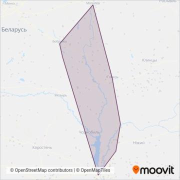 Схема покрытия компании Автобусный парк № 3