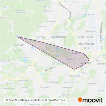 SOLEA (Tram) coverage area map