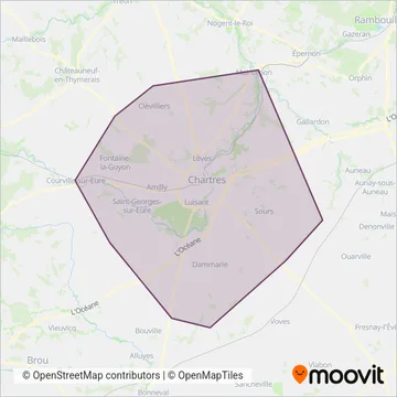 Filibus (Chartres) coverage area map
