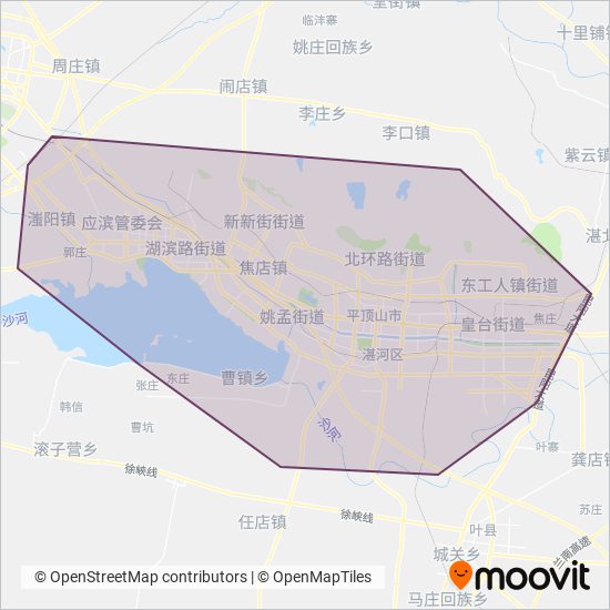 平顶山市公共交通有限公司 coverage area map