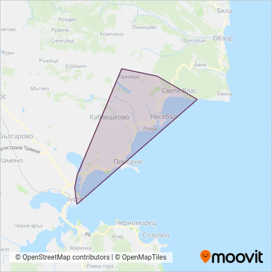 Di Es Bus coverage area map