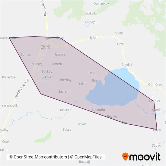 Çivril Belediyesi coverage area map