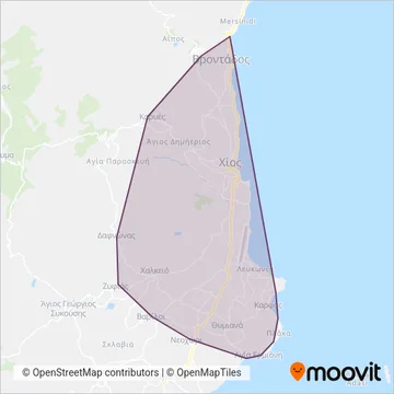 ΚΤΕΛ coverage area map