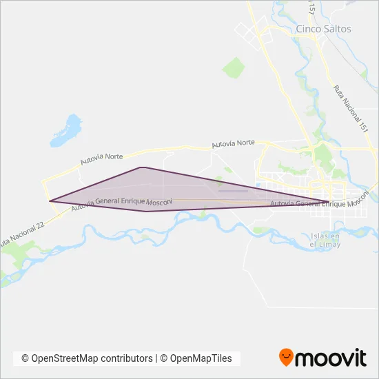 Autobuses Neuquen coverage area map