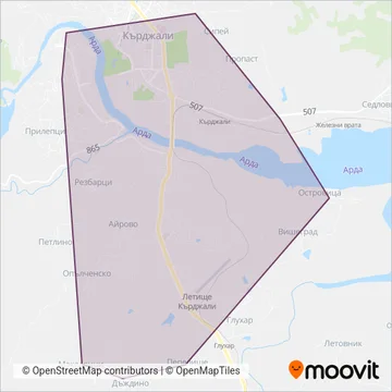 Схема покрытия компании Арпезос Бус