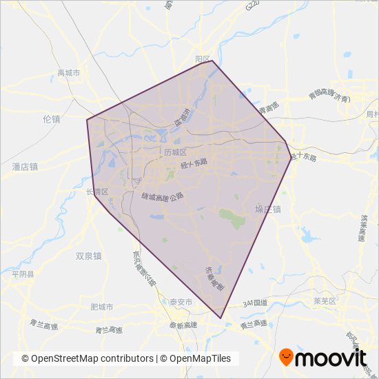 济南公交集团 coverage area map