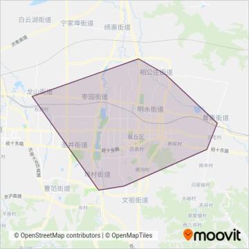 章丘广通公交 coverage area map