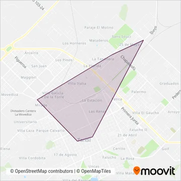 Villa Aguirre coverage area map