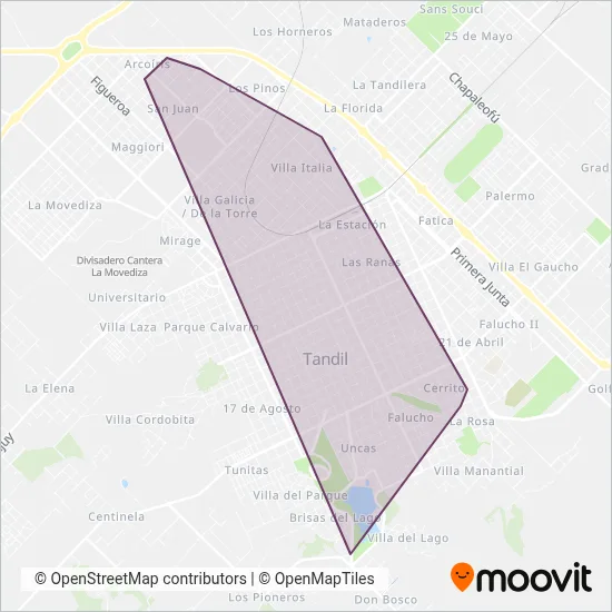 9 de Julio coverage area map