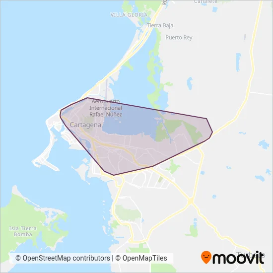 Cootransurb coverage area map
