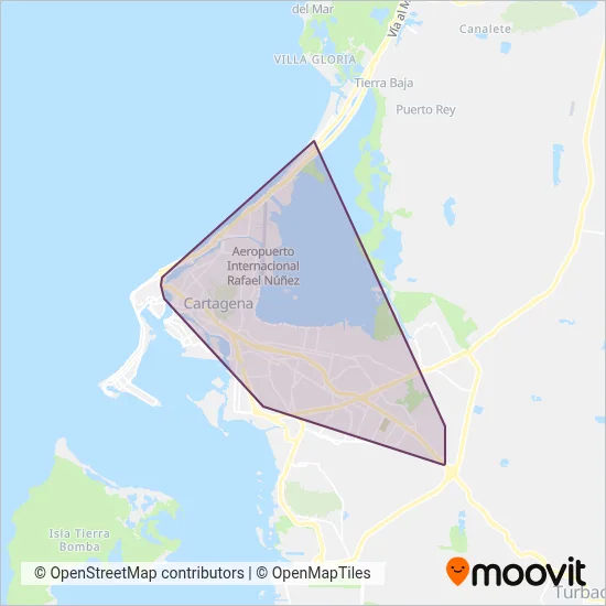 Vehitrans S.A. coverage area map