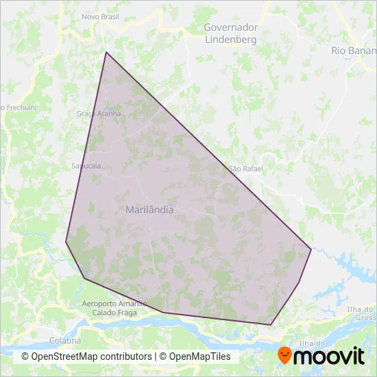 Marilândia coverage area map