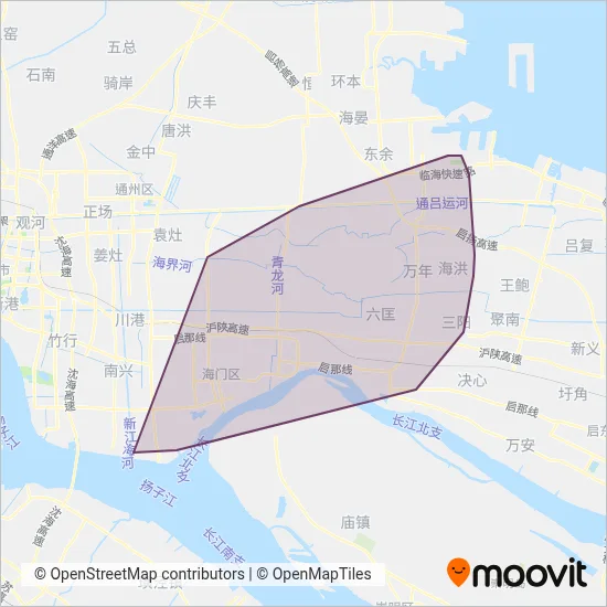 Haimen Public Transport coverage area map