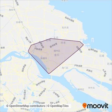 南通公交 coverage area map