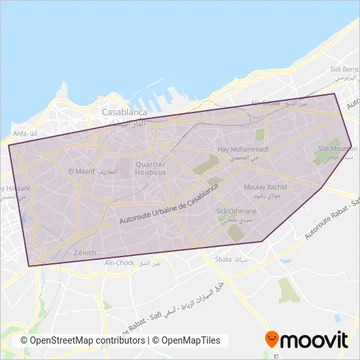Casa Tramway coverage area map