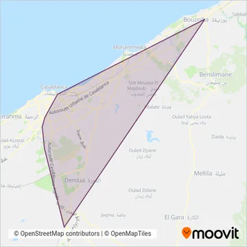 ONCF coverage area map