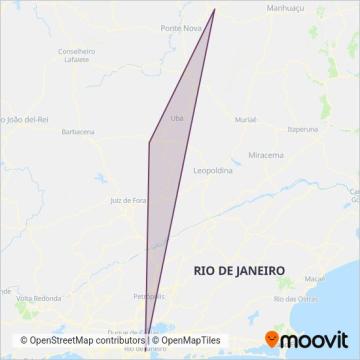 Mapa da área de cobertura da Empresa Unida Mansur