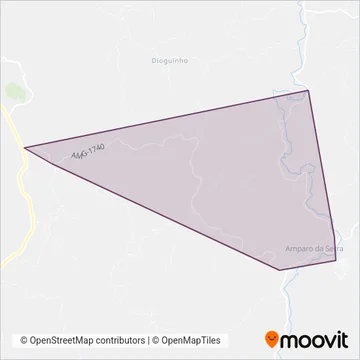 Viação Nossa Senhora do Amparo coverage area map