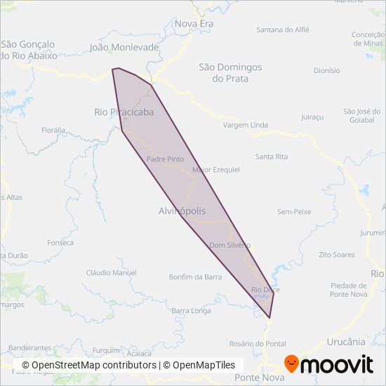 Mapa da área de cobertura da Lopes & Filhos Ltda.