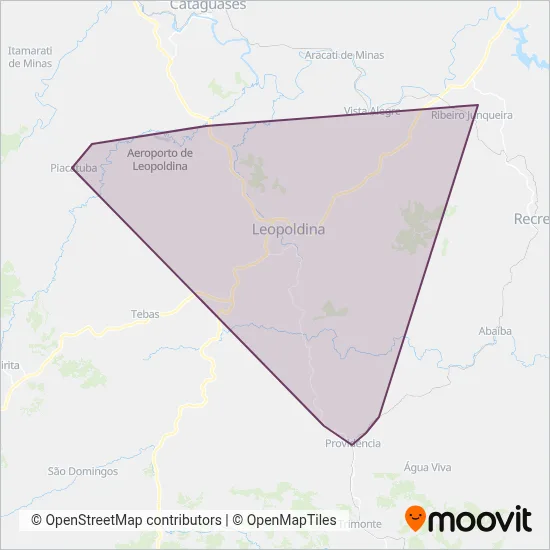Leopoldina Turismo coverage area map