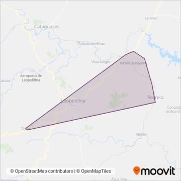 Mapa da área de cobertura da Viação Bassamar