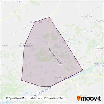 Viação Treze de Junho coverage area map