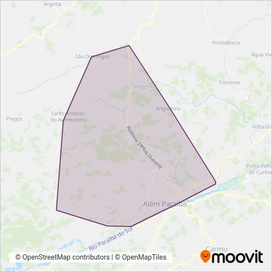Viação Treze de Junho coverage area map