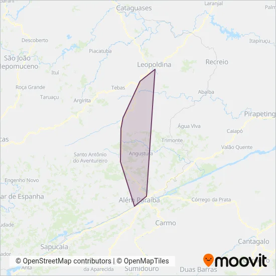 Viação Progresso e Turismo coverage area map