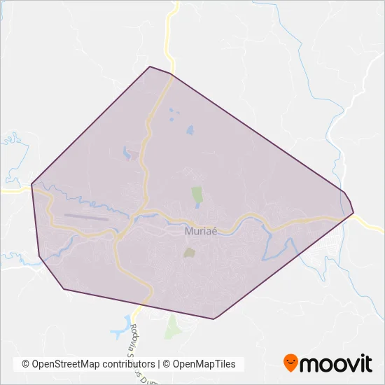 Viação União/Coletivos Muriaeense coverage area map