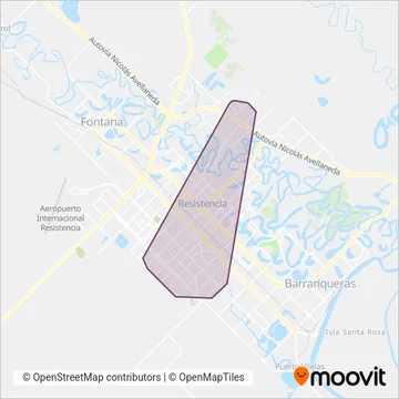 Resistencia Urbana UTE coverage area map