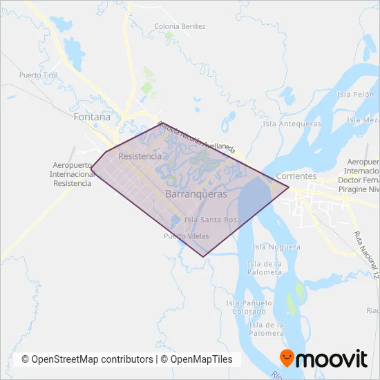 ERSA Chaco SA coverage area map