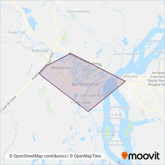 ERSA Chaco SA coverage area map