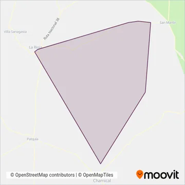 Rioja Bus Rural coverage area map