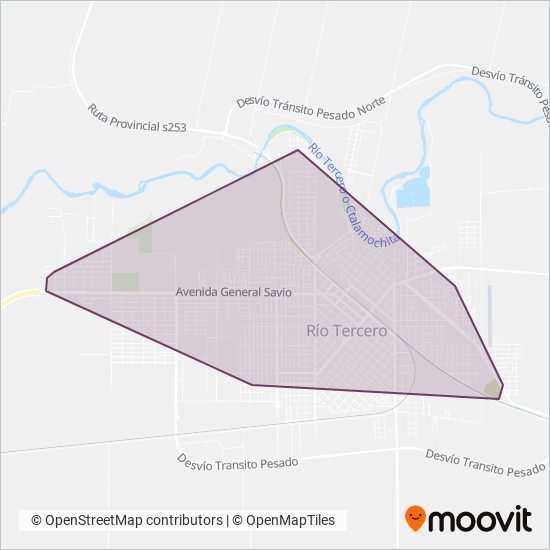 RioBus coverage area map