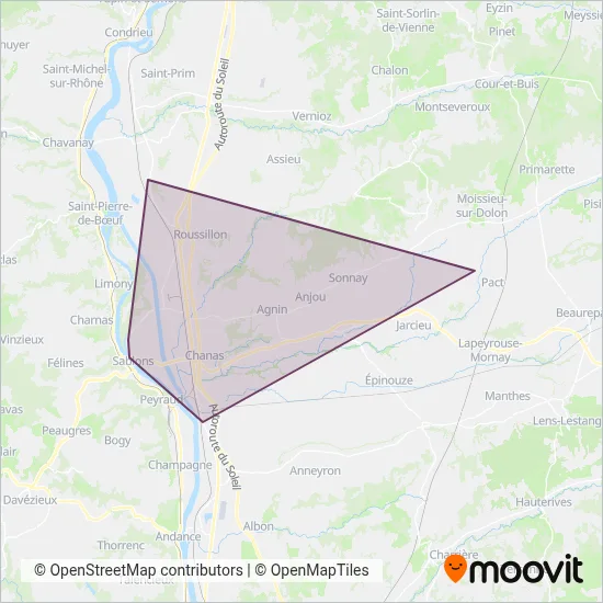 Cars Région Isère coverage area map