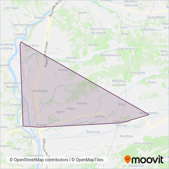 Le 37 ! EBER en BUS coverage area map