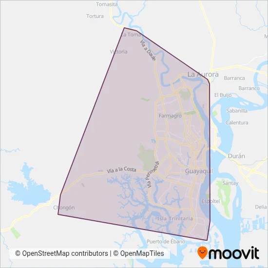 ATM coverage area map