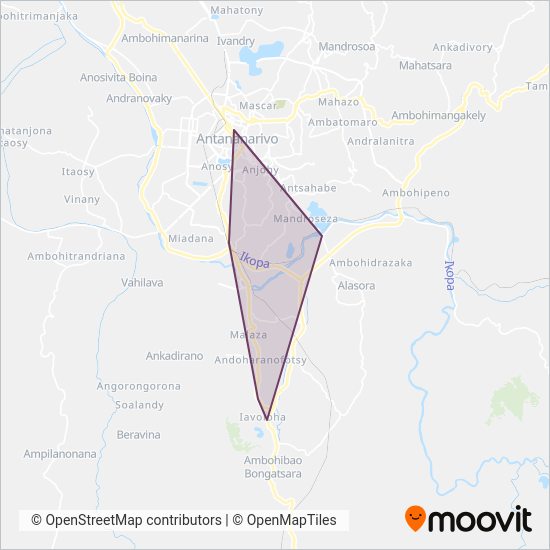 Carte de la zone de couverture de Soamiafara