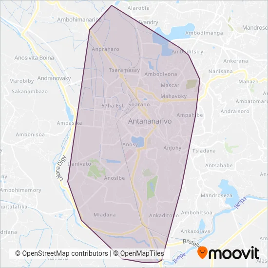 Miorina coverage area map