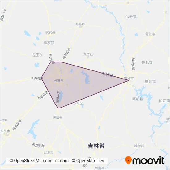 Bus coverage area map